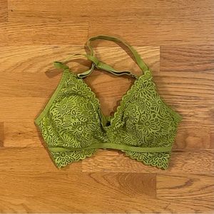 auden green floral lace bralette